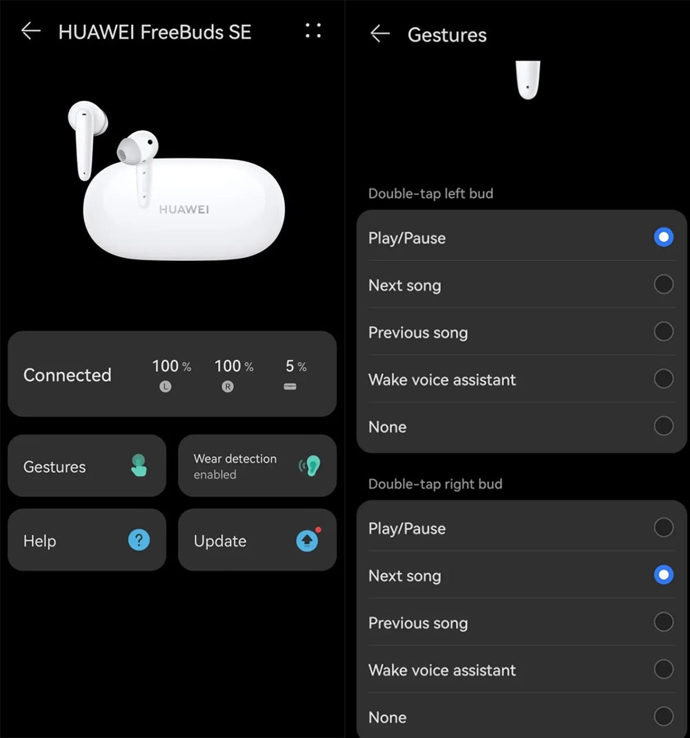 قابلیت‌های Huawei FreeBuds SE