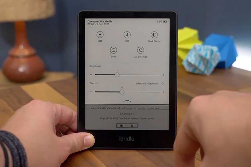 صفحه نمایش Amazon Kindle Paperwhite